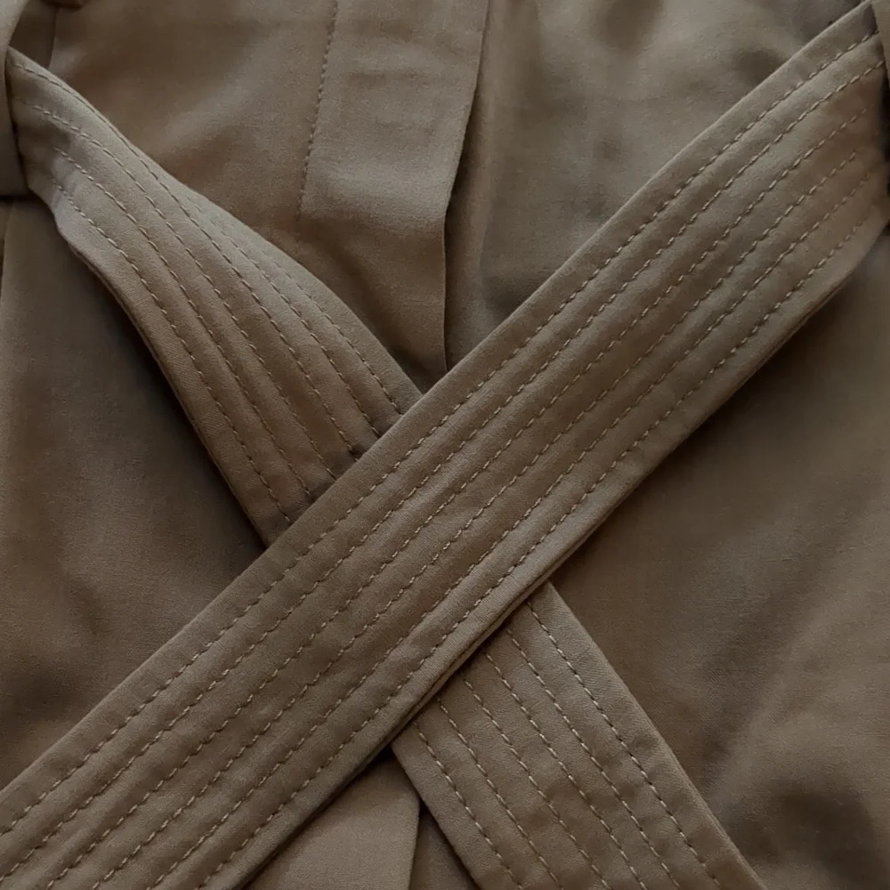 Calvin Klein NWT Suit Pants Tie Waist And Zipper Button Brown Women's Size 12